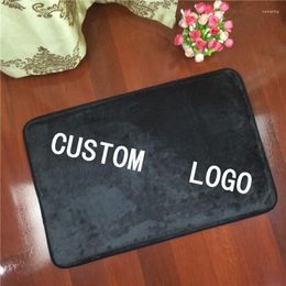 Carpets Customized Logo Brand Your Text Po Carpet Flannel Floor Mat Rugs And For Home Living Room Multi-Size Large Area Rug