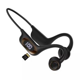 AKZ-G3 Earphones Open-ear Design TWS BT V5.3 Headset with TF Card Mode and Digital Led Light