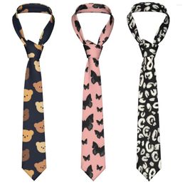 Bow Ties Fashion Butterfly Men's Neck Tie Novelty Polyester Silk 8cm Slim Mens Necktie Personality Cravate Festival Party Wear Suit