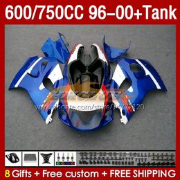 Fairings & Tank For SUZUKI SRAD GSXR 600 750 CC GSXR600 96 97 98 99 00 Body 156No.30 GSXR750 600CC GSXR-600 1996 1997 1998 1999 2000 GSX-R750 750CC 96-00 Fairing blue stock