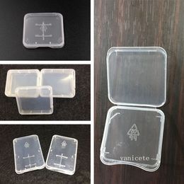 Home 1000pcs/lot Transparent Clear Storage Boxes SD/SDHC Memory Card Case Storage Carry Storages Box for SD TF Cards LT047