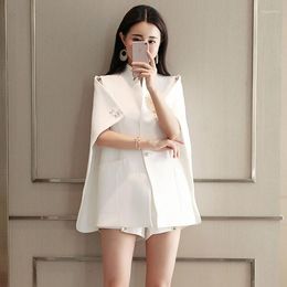 Women's Suits Spring Autumn Women's Cape Blazer Outwear Fashion Coats Office Lady Formal Blazers Female Long Jackets