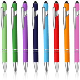 Ballpoint Pens Pen With Stylus Tip Black Ink 2 In 1 Metal 0 Mm Medium Point Smooth Rainbow Colorf Rubberized For Touch Screen Mxhome Ambna