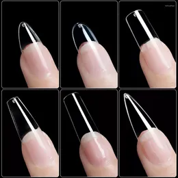 False Nails Fake 38 Different Natural And Transparent Colors Coffin Stiletto Full Cover Press On Nail Tips