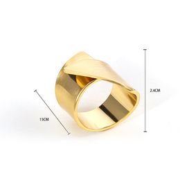 Fashion Minimalist Large Stainless Steel Ring Female Personality Copper Ring Cross-Border Accessories