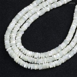 Beads 2x6mm Wholesale Oblate Cylindrical Natural Freshwater Loose Shell Mother Of Pearl DIY Craft Jewelry Making Necklace Charms