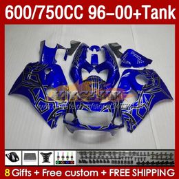 Fairings & Tank For SUZUKI SRAD GSXR 600 750 CC 600CC 750CC 96-00 Body 156No.6 GSXR750 GSXR-600 GSXR600 96 97 98 99 00 GSX-R750 1996 1997 1998 1999 2000 Fairing glossy blue