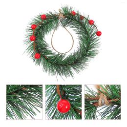 Decorative Flowers Wreath Christmas Pine Ornament Garland Tree Door Front Pendant Artificial Advent Craft Ornaments Mini Banner