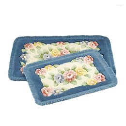 Bath Mats Carpet For Bedroom Flower Printing Classic Bathroom Anti-slip Floor Mat Toilet Rug Alfombra Tapete Para Banheiro