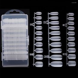 False Nails 300pcs Full Cover Nail Tips For Extension Short Square/Round Set Press On Fingernails Matte