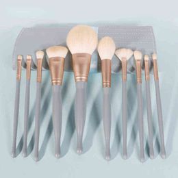 Cepillos de maquillaje 10 PC Cosméticos Conjunto completo de herramientas de belleza de belleza Mango de fibra de seda de maíz biónico ABS T220921