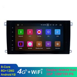 8" Android10 Touchscreen Car Video GPS Navi Stereo for Porsche Cayenne 2003-2011 with WiFi Bluetooth Music USB AUX Support DAB SWC DVR