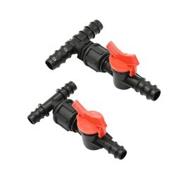 pe pipe fittings UK - T-type 1 2 3 4 Garden Hose Tee Water Splitter Tap Connector 3-way Pe Pipe Joint Drip Irrigation Fittings 1pcs Watering293D