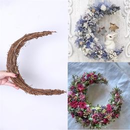 Other Festive Party Supplies Easter Decoration Wedding Wreath Crescent Rattan Base s For Home Farmhouse Decor 220922