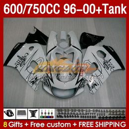 Fairings & Tank For SUZUKI SRAD GSXR 600 750 CC 600CC 750CC 96-00 Body 156No.14 GSXR750 GSXR-600 GSXR600 96 97 98 99 00 GSX-R750 1996 1997 1998 1999 2000 Fairing white glossy