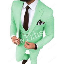 Wedding Tuxedos One Button Men Suits Groomsmen Notch Lapel Groom Tuxedos Wedding/Prom Man Blazer Jacket Pants Vest Tie W1115