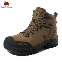 Safety Shoes Golden Camel Men High Top Hiking Anti-Slip Sneakers Outdoor Trekking For Tactical Military Boots for 220822