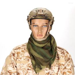 Bandanas Camo Tactical Army Mesh Men's 190 90cm Camping Military Net Neck Scrim Camouflage Veil Head Wrap Face Scarf Outfit Headband