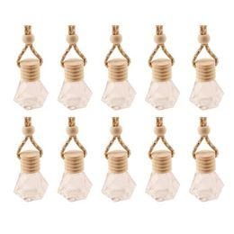 Stock Car Hanging Glass Bottle Empty Perfume Aromatherapy Refillable Diffuser Air Fresher Fragrance Pendant Ornament Essential Oils Diffusers FY5288