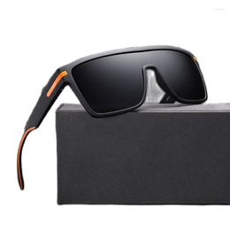 Sunglasses P0110 Personality One Piece Large Frame Glasses Men Trend Driving Polarised