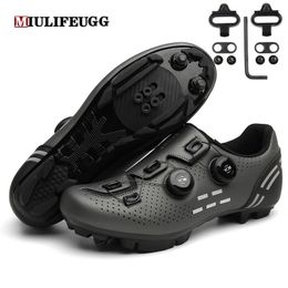Safety Shoes MTB Cycling Men Self-locking Speed Road Bike Sneakers Racing Women Bicycle Flat Cleat Mountain SPD Clits Footwear 220922