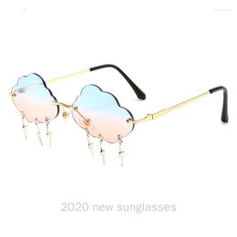 Sunglasses MINCL/2022 Rimless Women Clouds Sun Glasses Candy Colours Beach Shades UV400 NX