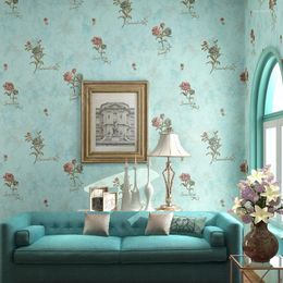 Wallpapers American Pastoral Floral Seamless Whole House Bedroom TV Backdrop Wall Affordable Luxury Style Nordic Covering Fabric