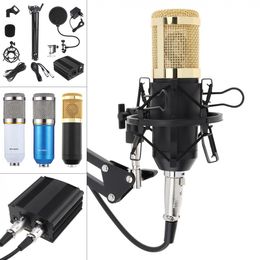 BM-800 Professional Condenser Microphone Live Microphone with Phantom Power Supply Karaoke Condenser Microphone Suit Kits