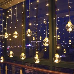 Strings 3m LED Curtain Light String Garland Window Decorative 12 Balls For Holiday Christmas Xmas Outdoor Wedding Party 220V EU Plug JQ