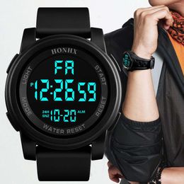 Wristwatches 50M Waterproof Mens LED Watch Multifunction Sport Women Outdoor Electronic Minimalist Fashion Ultra Thin Watches