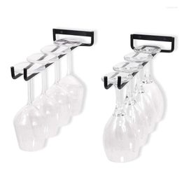 Hooks Wine Rack Cup Glass Holder Display Bar Shelf Wall Mounted Bottle Champagne Hanger Organizer For Kitchen