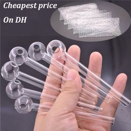 High Quality Glass Oil Burner Pipe 4inch Lenght Smoking Water Pipes Transparent Great Tube Tubes Oil Pot Cheapest