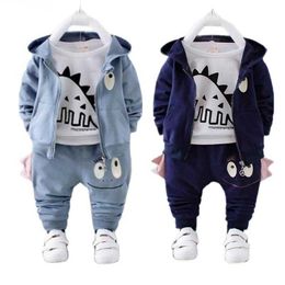 Boys Baby Autumn Winter Clothes Sets Toddler Boys Cartoon Cotton Suits Infant 3Pcs Baby Boys Outfits For Boy Baby Clothing