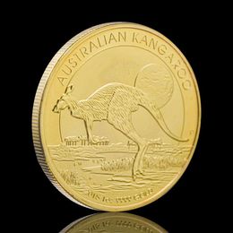 10pcs non magnétique plaqué australien kangaroo Elizabeth II Queen Australie Souvenirs Souvenirs Coins collectionnelles Medal314E