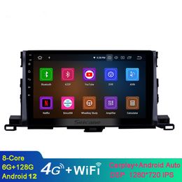 10.1 Inch Android Car Video GPS Navigation for Toyota Highlander-2015 with Bluetooth Touchscreen Support TPMS DVR