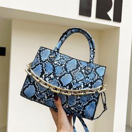 Evening Bags Fashion Street Po Snake Skin Pattern Portable Small Bag Women's 2022 Trend Style One Shoulder Crossbody Square