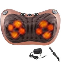 Massaging Neck Pillowws Massage pillow for back neck and shoulders with heating Electric roller massager 220922