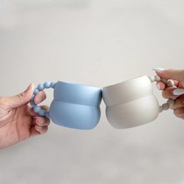 Mugs Fashion Ceramic Coffee Mug Nordic Home Decor Handmade Art Milk Tea Breakfast Cup Office Drinkware Personalized Couple