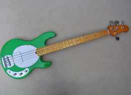 4 Strings Green Electric Bass Guitar with Maple Fretboard Can be Customised