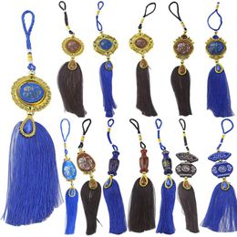 Ramadan Car Rearview Mirror Pendant Muslim IslamicOrnament Eid Mubarak With Tassels Muslim Event Party Supplies RRE14424