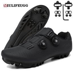 Safety Shoes Mountain Bike Cycling MTB with Clits Sneakers Men Road Dirt Racing Women Bicycle Spd Speed Flat Cleat Footwear Biking 220922