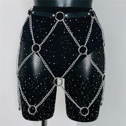 Belts Women Pu Leather Harness Big O Ring Metal Waist Belt Leisure Jeans Chain Rivet Ladies Strap Garter Street Wear
