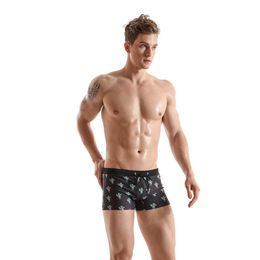 Men's Swimwear Nordic Style Cactus Print Swimwear Tether Nylon Fashion Boxer Shorts Men Beach Surfing Quick Dry Pants Swimming Sports J220913
