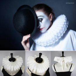 Bow Ties Renaissance Elizabethan Ruffled Collar Neck Ruffle Women Victorian Costume Halloween Cosplay Accessories FOU99