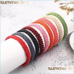 Link Chain Colorf Bohemian Handmade Braided Rope Bracelets Adjustable Waterproof Wax Friendship Bracelet For Men Women Jewelry Gift Dhvfd
