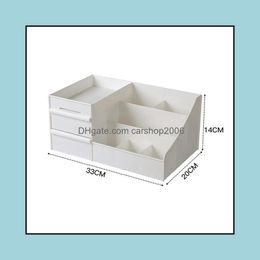 Bathroom Storage Organisation Plastic Cosmetic Box Der Makeup Organiser Trucco Organizzatore Mobile Phone Sundries Container Drop De Dh0Wk