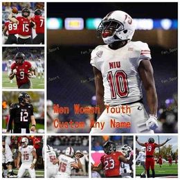 Sj NCAA College Jerseys Northern Illinois Huskies 72 Greg DeLuca 75 Leif Engstrand 8 Jevyon Ducker 56 Miles Baggett Custom Football Stitched