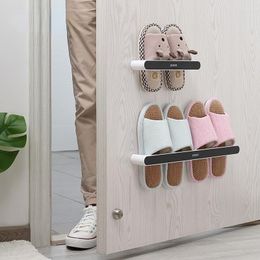 Hooks ECOCO Wall-mounted Bathroom Slipper Organiser Storage Rack Does Not Take Up Space Slippers For Accessories