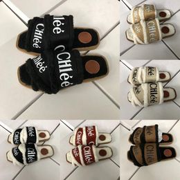 Slippers boot outdoor Canvas White plush Sandals designer Winter Booties Woody Mules foam women black white shoes size eur 36-42