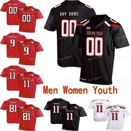 Sj NCAA College Jerseys Texas Tech 13 Cameron Batson 14 Dylan Cantrell 16 Caleb Griffin 16 Nic Shimonek 81 Dave Parks Custom Football Stitched